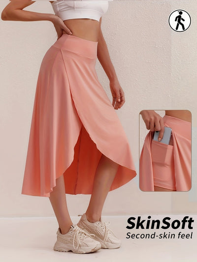 Asymmetrische Hoge Taille Gespleten Rok Casual
