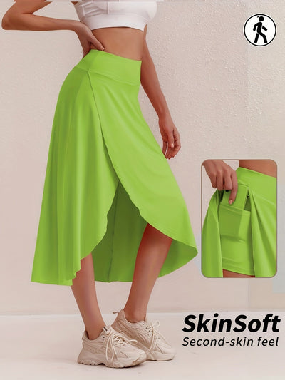 Asymmetrische Hoge Taille Gespleten Rok Casual